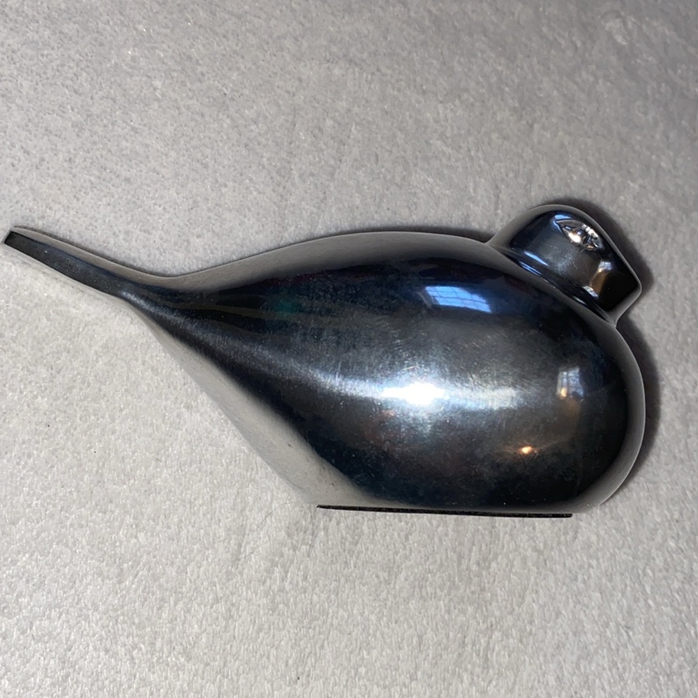 Silver tone 5” metal bird decorative decor object EUC